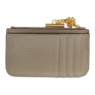 Shop Chloé Chloe Grey Drew Card Holder In 23w Mottygr