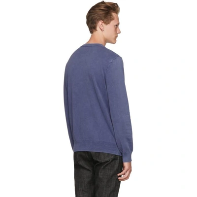 Shop Apc A.p.c. Blue Knit Berry Sweater In Ial Indigo
