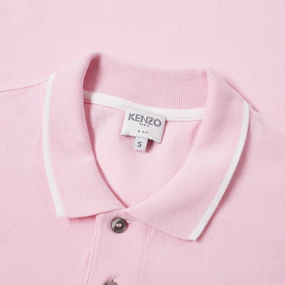 Shop Kenzo Tiger Polo In Pink