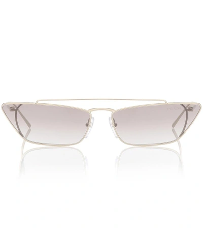 Shop Prada Ultravox Cat-eye Sunglasses In Gold