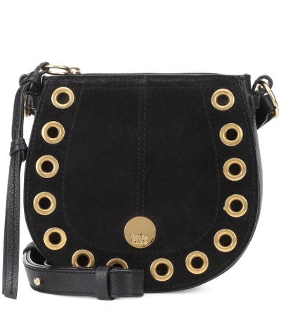 Shop See By Chloé Kriss Mini Suede Shoulder Bag In Black