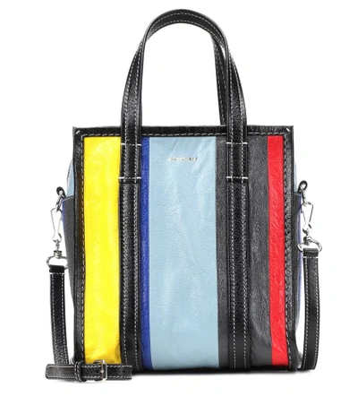 Shop Balenciaga Bazar Xs Leather Shopper In Multicoloured