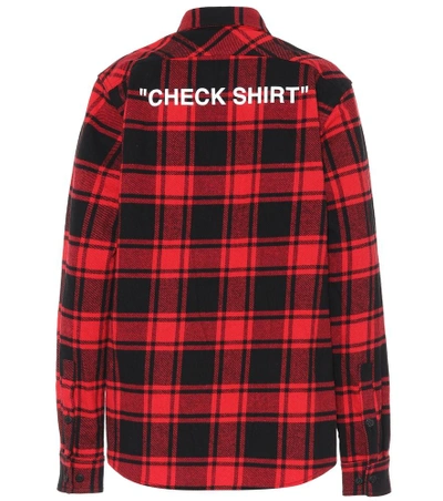 Shop Off-white Checked Shirt In Red