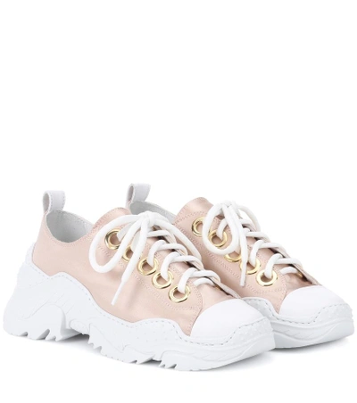 Shop N°21 Satin Sneakers In Pink