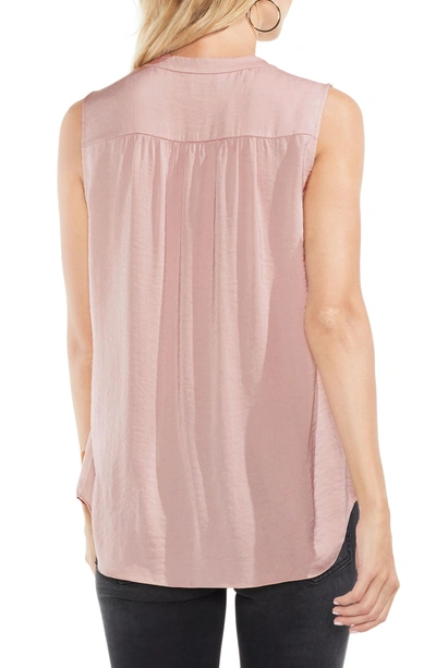 Shop Vince Camuto Rumpled Satin Blouse In Wild Rose