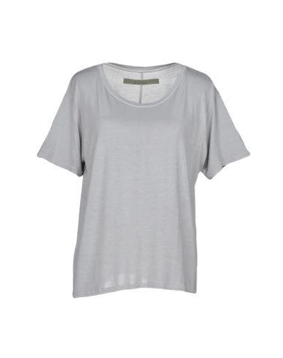 Shop Enza Costa T-shirts In Grey