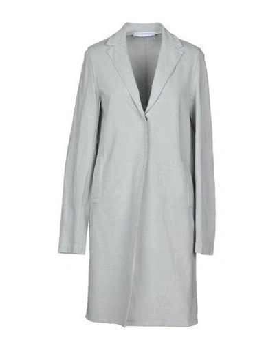 Shop Harris Wharf London Full-length Jacket In Grey