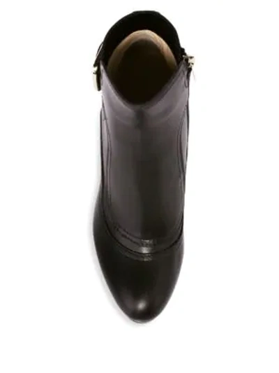 Shop Jimmy Choo Britney Platform Leather Ankle Boots In Black Gold
