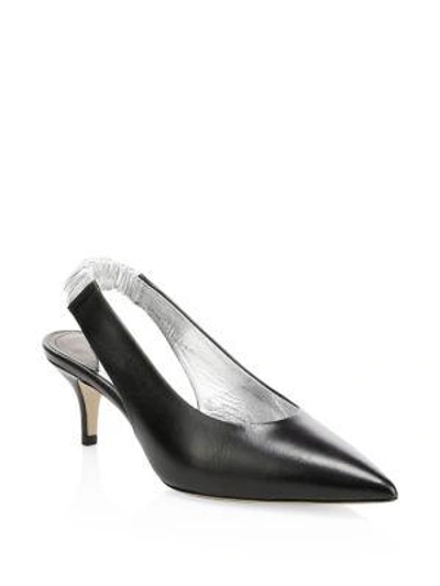 Shop Paul Andrew Carpanthian Leather Slingback Pumps In Black