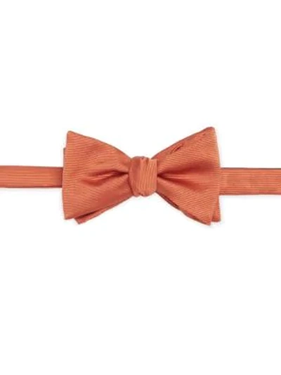 Shop Eton Grosgrain Silk Bow Tie In Orange Yellow