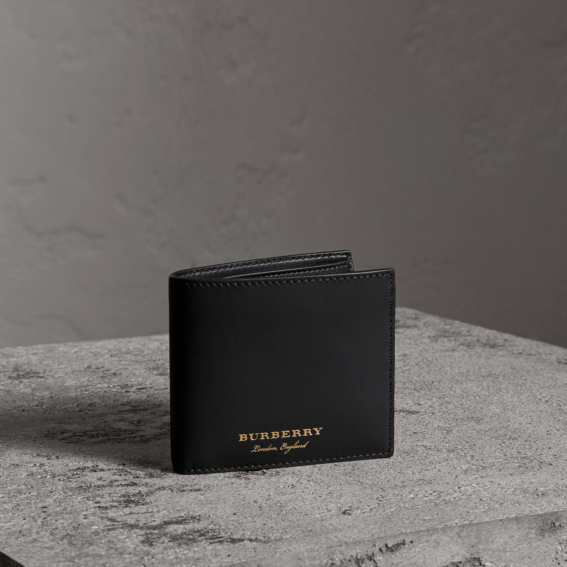 burberry leather bifold wallet