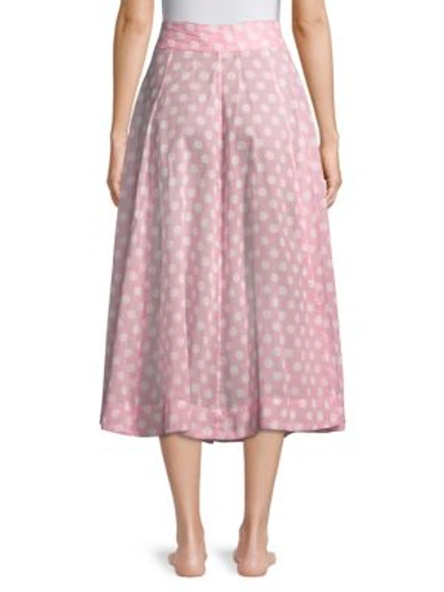 Shop Lisa Marie Fernandez Polka Dot Skirt In Pink