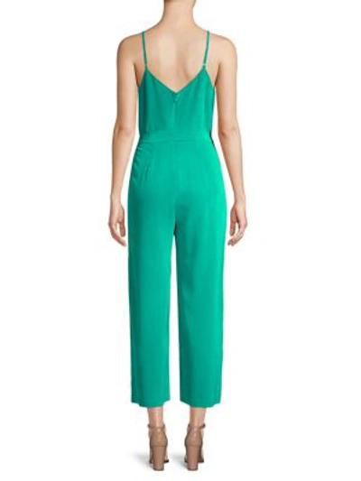 Shop L Agence Jaelyn Silk Jumpsuit In Emerald
