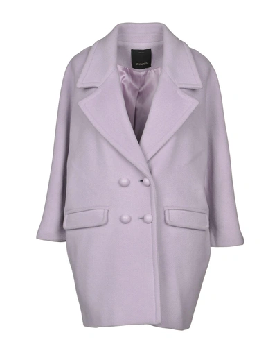 Shop Pinko Coat In Lilac