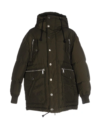 Shop Dsquared2 Down Jackets In Military Green
