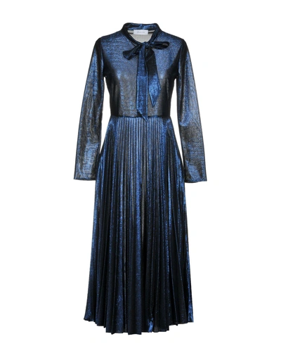 Shop Aglini Woman Midi Dress Blue Size 6 Polyether, Viscose