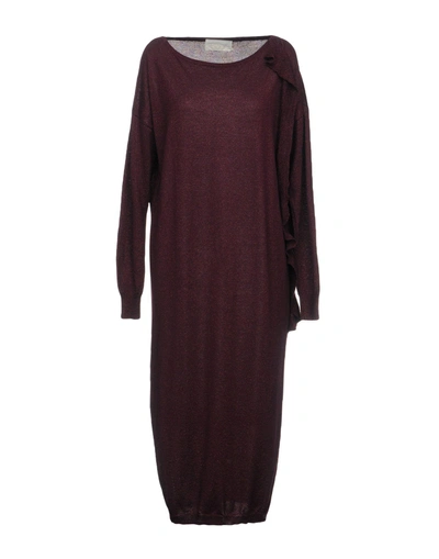 Shop Chiara Bertani Knee-length Dress In Deep Purple