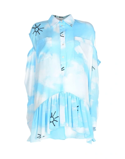 Shop Natasha Zinko Shirt Dress In Sky Blue