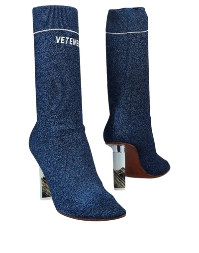 Shop Vetements Ankle Boot In Blue