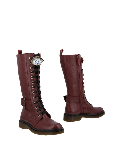 Shop Manoush Boots In Maroon