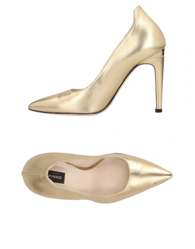 Shop Pinko Pump In Gold