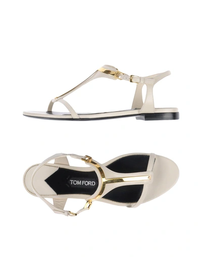 Shop Tom Ford Sandals In Ivory