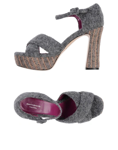 Shop Massimo Lonardo Sandals In Grey