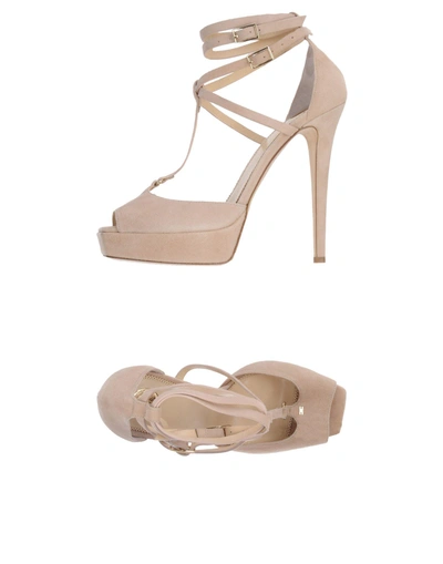 Shop Elisabetta Franchi Sandals In Light Pink