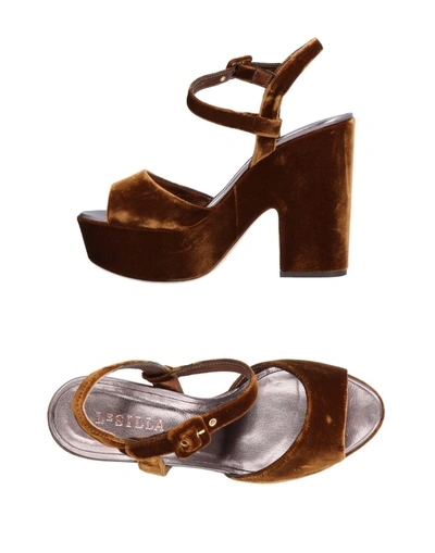 Shop Le Silla Sandals In Brown