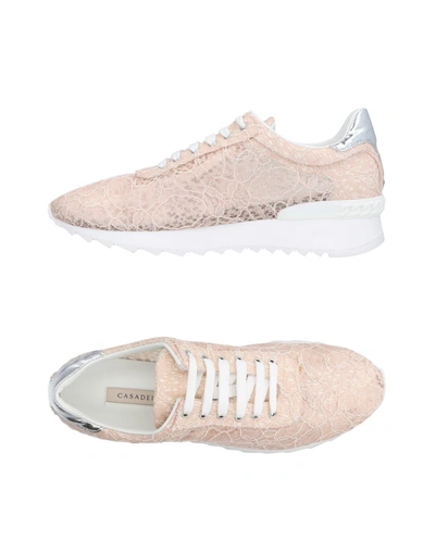 Shop Casadei Sneakers In Pale Pink
