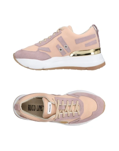 Shop Ruco Line Rucoline Woman Sneakers Light Pink Size 5 Leather, Textile Fibers