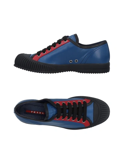Shop Prada Sneakers In Blue