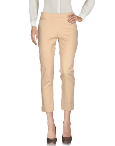 Shop Ottod'ame Cropped Pants & Culottes In Beige