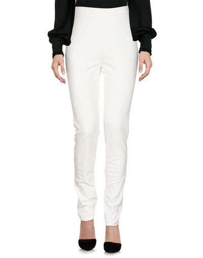 Shop Francesca Piccini Casual Pants In Ivory