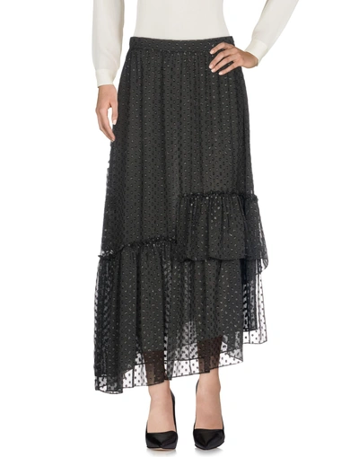 Shop Pinko 3/4 Length Skirts In Black