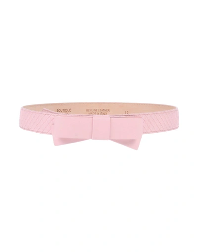 Shop Boutique Moschino Belts In Pink