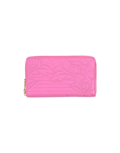 Shop Versace Wallet In Fuchsia