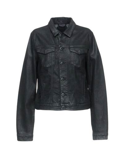 Shop Diesel Denim Outerwear In Black
