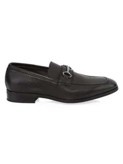 Shop To Boot New York Brussels Textured Bit Loafers In Black