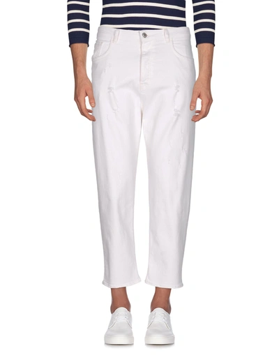 Shop Haikure Man Jeans White Size 32 Cotton, Elastomultiester, Elastane