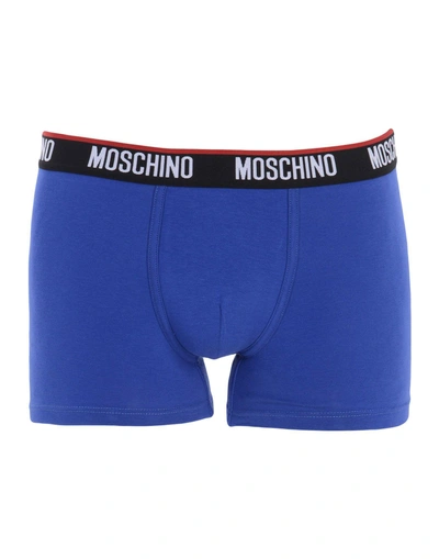 Shop Moschino Boxer In Bright Blue