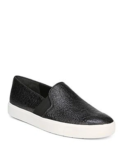 Shop Vince Women's Blair-12 Patent Leather Slip-on Sneakers In Black