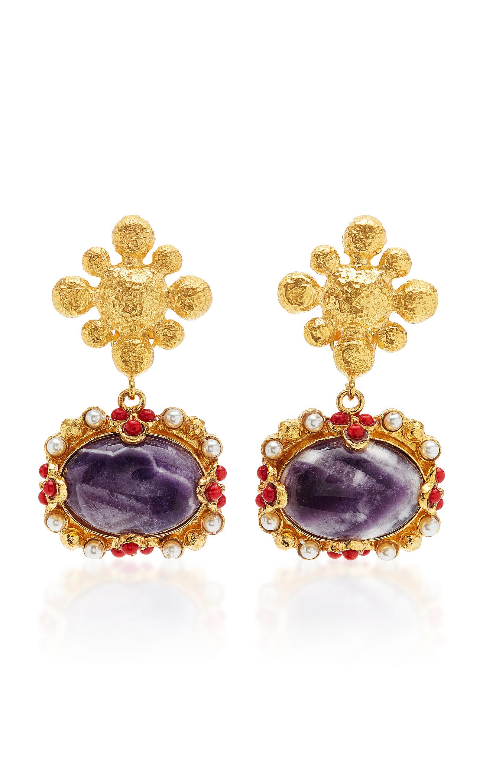 Christie Nicolaides Tesoro Amethyst Earrings In Purple ModeSens