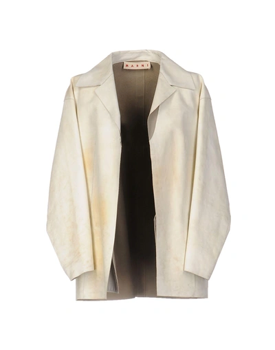 Shop Marni Suit Jackets In Ivory
