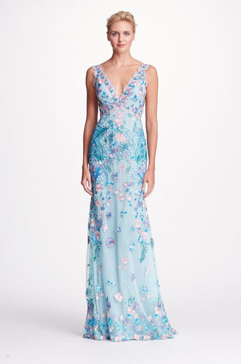 blue marchesa gown