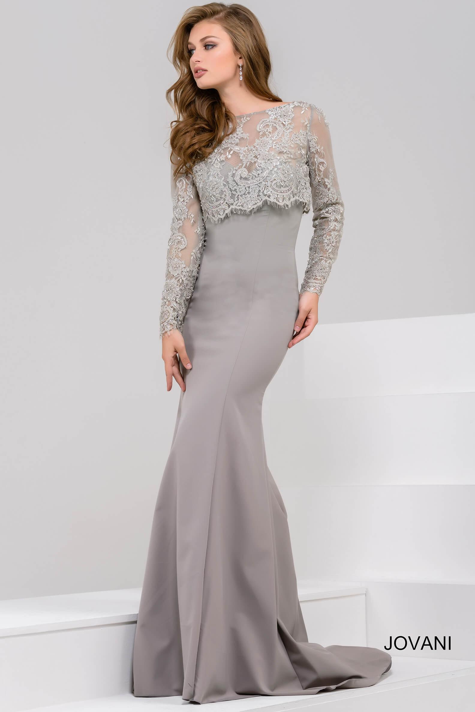 taupe evening gowns