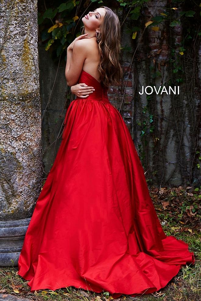 Jovani Red Sweetheart Neck Couture Evening Gown | ModeSens