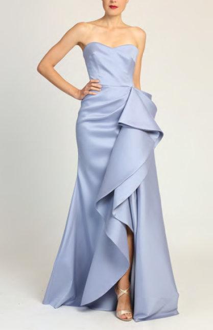 badgley mischka strapless gown
