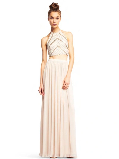 Shop Aidan Mattox Aidan By  Sleeveless Champagne Evening Gown