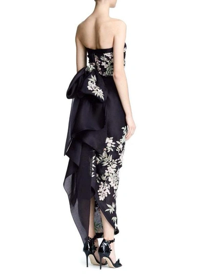 Shop Marchesa Couture Strapless Black Satin Faced Organza Gown